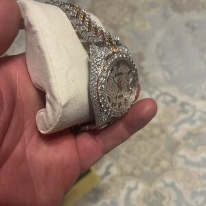 Silver and Gold Diamond Watch